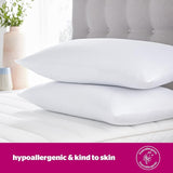 Almohada Silentnight Ultrabounce, Blanco, Microfibra, Blanco, Paquete de 2 Almohadas Estándar Naty Shop