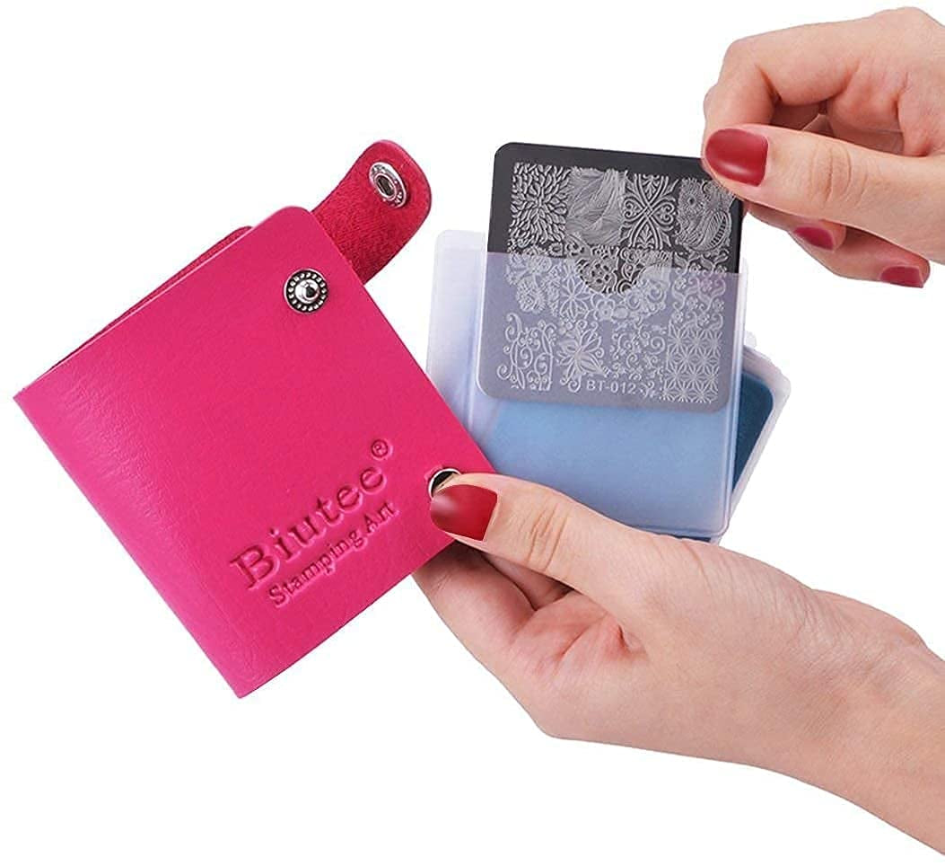 Biutee Estampador de Uñas 30 Piezas Juego de Sellos de Uñas Plantilla de Uñas Estampado de Uñas Imágenes de Animales Flores Placa de Estampado de Uñas con 2 Sellos 2 Raspadores Accesorios de Diseño de Uñas Sello de Uñas Francés