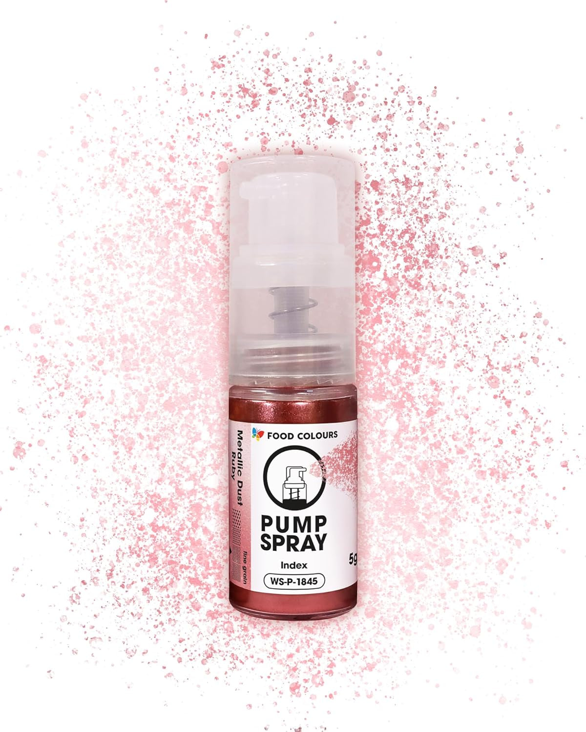 Spray alimentario con purpurina comestible NEW SILVER SHImmering 5G Bomba con polvo metálico para una decoración rápida y eficaz de tartas, cremas, jaleas, bombones, chocolate y decoraciones de azúcar