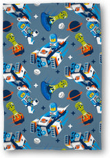 Character World Oficial Lego® City Manta Polar, Súper Suave, Cálida Manta Azul, Diseño Cityspace, Perfecta para Dormitorios, Acampar y Dormir, Camas y Mantas de 100 X 150 Cm Besuche den Character World-Store Multicolor 100 X 150 Cm
