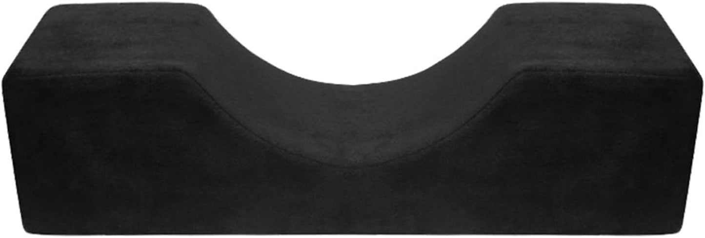 Deciniee Almohada de Pestañas en Forma de U: Almohada Ergonómica para el Cuello Almohada de Pestañas - Almohada de Franela Almohada de Extensión de Pestañas para el Hogar Salón de Belleza Almohadas Ortopédicas Cervicales Naty Shop Negro