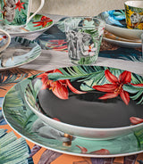 Servicio de tavola de porcelana exótica de 18 piezas