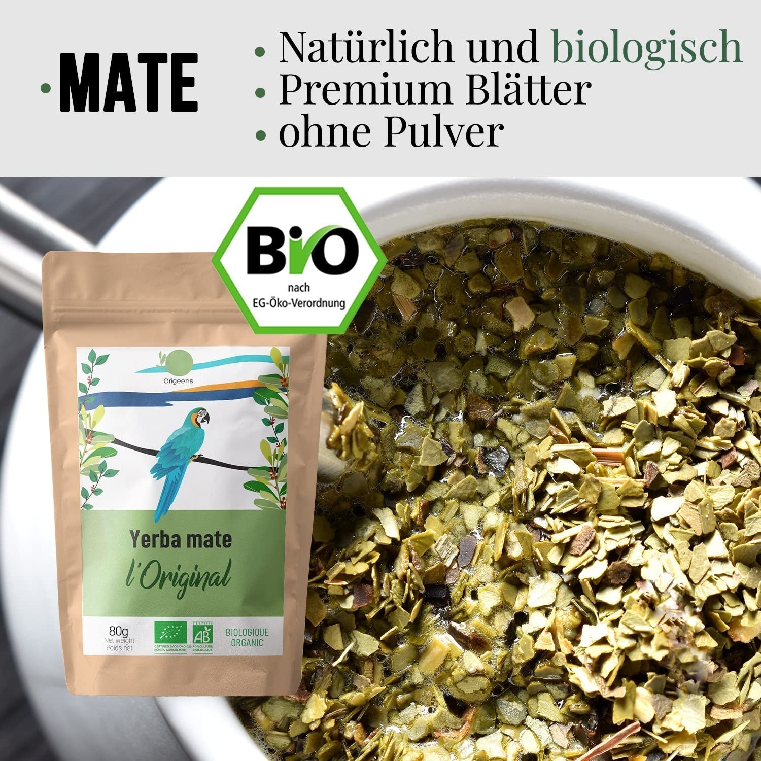 SET DE TÉ MATE ORIGEENS Con mate portugués, bombilla y Yerba Mate BIO - Set de regalo original