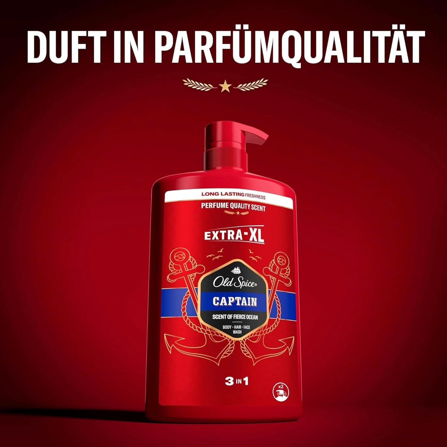 Old Spice Captain Gel de Ducha y Champú 3 en 1 para Hombre, 1 Litro Ducha y Baño Naty Shop