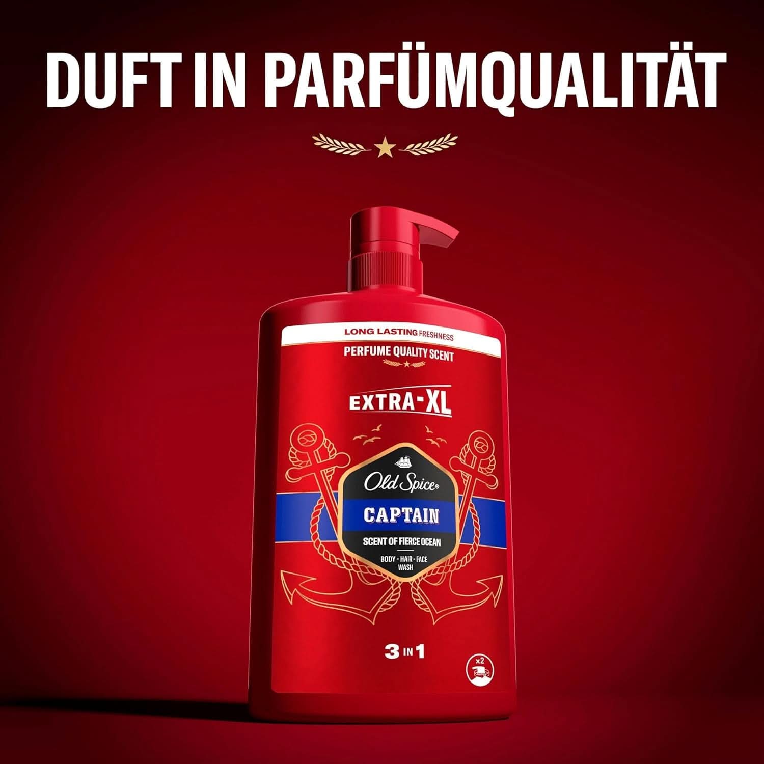 Old Spice Captain Gel de Ducha y Champú 3 en 1 para Hombre, 1 Litro Ducha y Baño Naty Shop