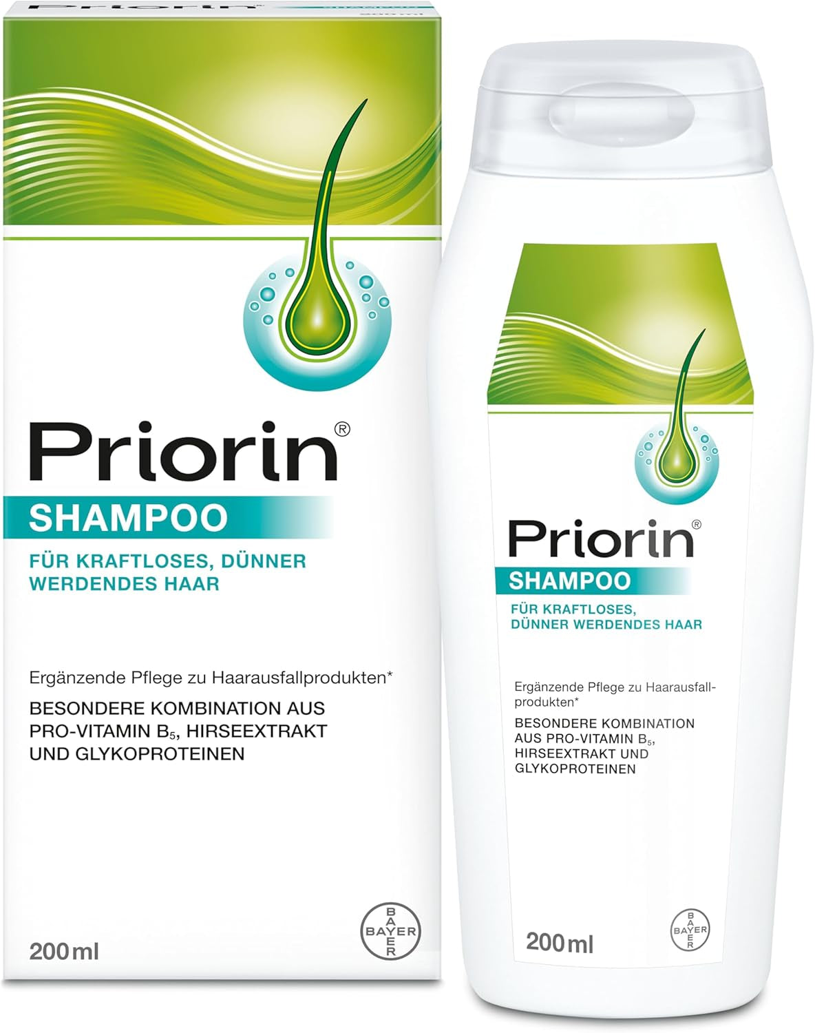 Priorin Shampoo - champú fortalecedor del cabello - cuidado adicional para cabello fino y débil - sin parabenos ni colorantes - 1 x 200 ml Cuidado del cabello Naty Shop Título predeterminado