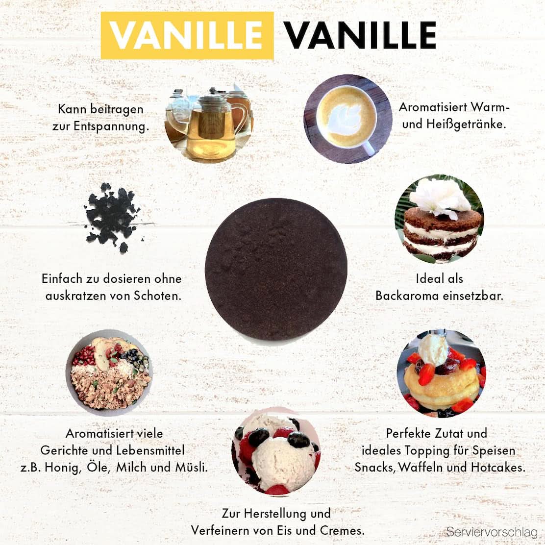 Vainilla en polvo premium de auténticas vainas de vainilla, natural, sin azúcar, sin aditivos, de comercio justo, vegana (40 g sin caja) de Vanilla Campaign® Flavors Naty Shop