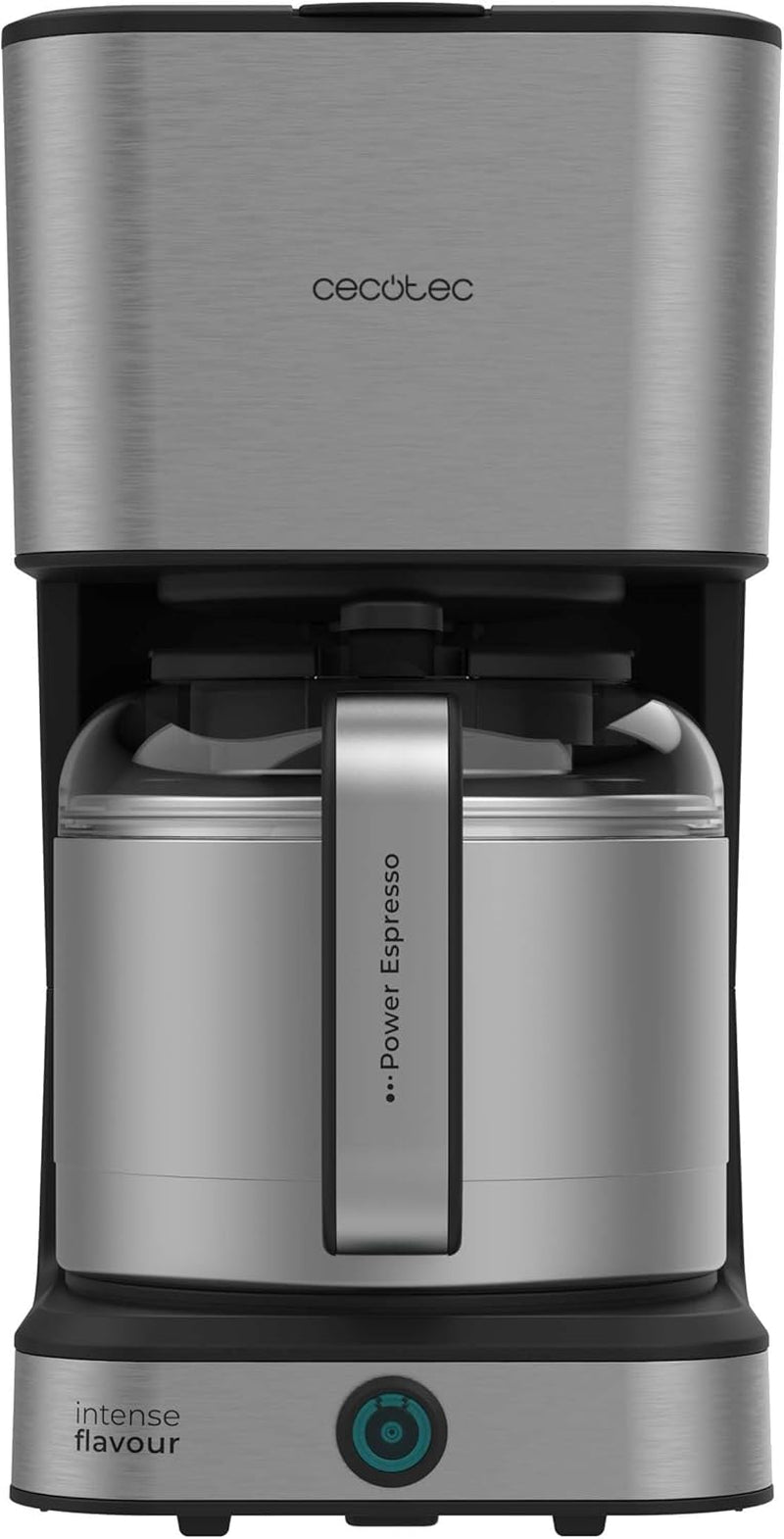 Cecotec Cafetera de goteo Coffee 66 Drop & Thermo, 950 W, 1,2 L, 10 tazas, tecnología ExtremeAroma, función antigoteo, indicador de nivel de agua, filtro principal reutilizable, protección contra sobrecalentamiento