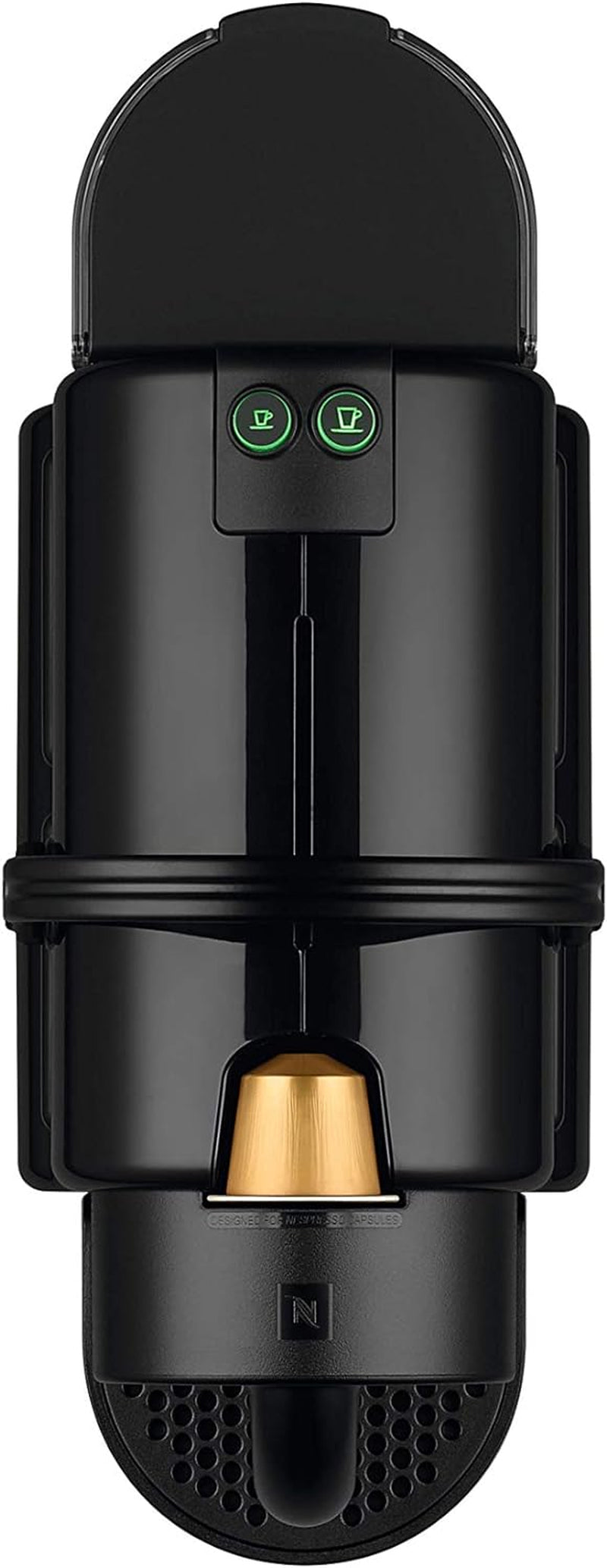 Cafetera espresso de cápsulas Nespresso De'Longhi EN 80.B Inissia, bomba de alta presión y función de ahorro de energía, apagado automático a los 9 minutos, volumen de taza para espresso y longo, depósito de agua de 0,7 l, negra