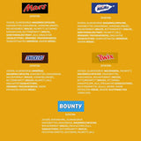 Mini paquete a granel de chocolate mixto, chocolate, 35 mini snacks de chocolate (Mars, Snickers, Bounty, Twix, Milky Way) como dulces, regalo de chocolate, caja de dulces (710 g)