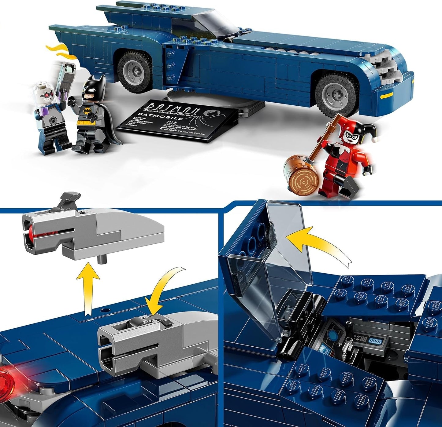 LEGO DC Batman: Batman en el Batimóvil vs. Coche de juguete de dibujos animados Harley Quinn y Mr Freeze para niños, regalo para niños y niñas, 8 años 76274 Juegos de construcción Besuche den LEGO-Store