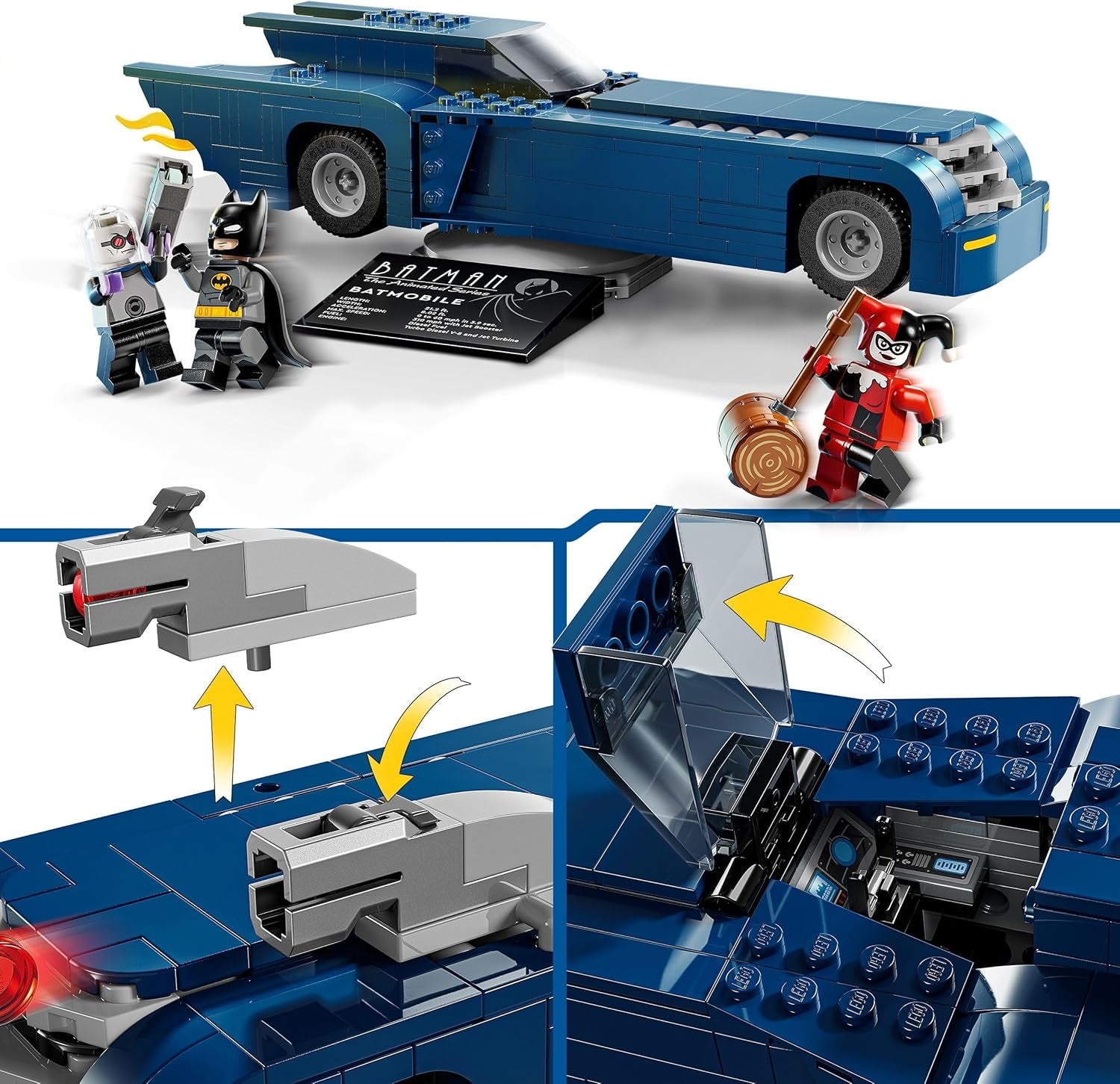 LEGO DC Batman: Batman en el Batimóvil vs. Coche de juguete de dibujos animados Harley Quinn y Mr Freeze para niños, regalo para niños y niñas, 8 años 76274 Juegos de construcción Besuche den LEGO-Store
