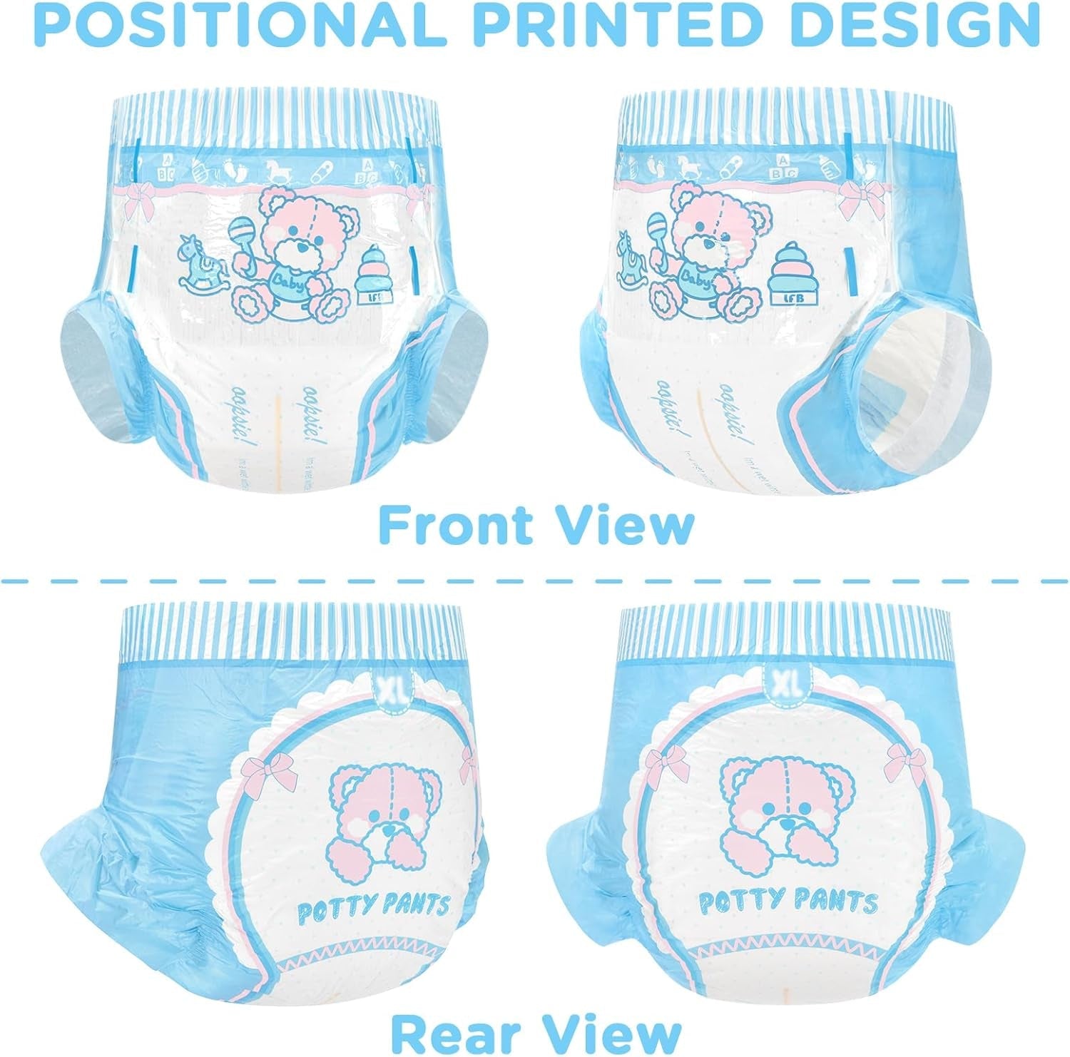 Pañales Estampados Para Adultos 5500-5800ml 10 Piezas - Calzoncillos De Baño (XL)