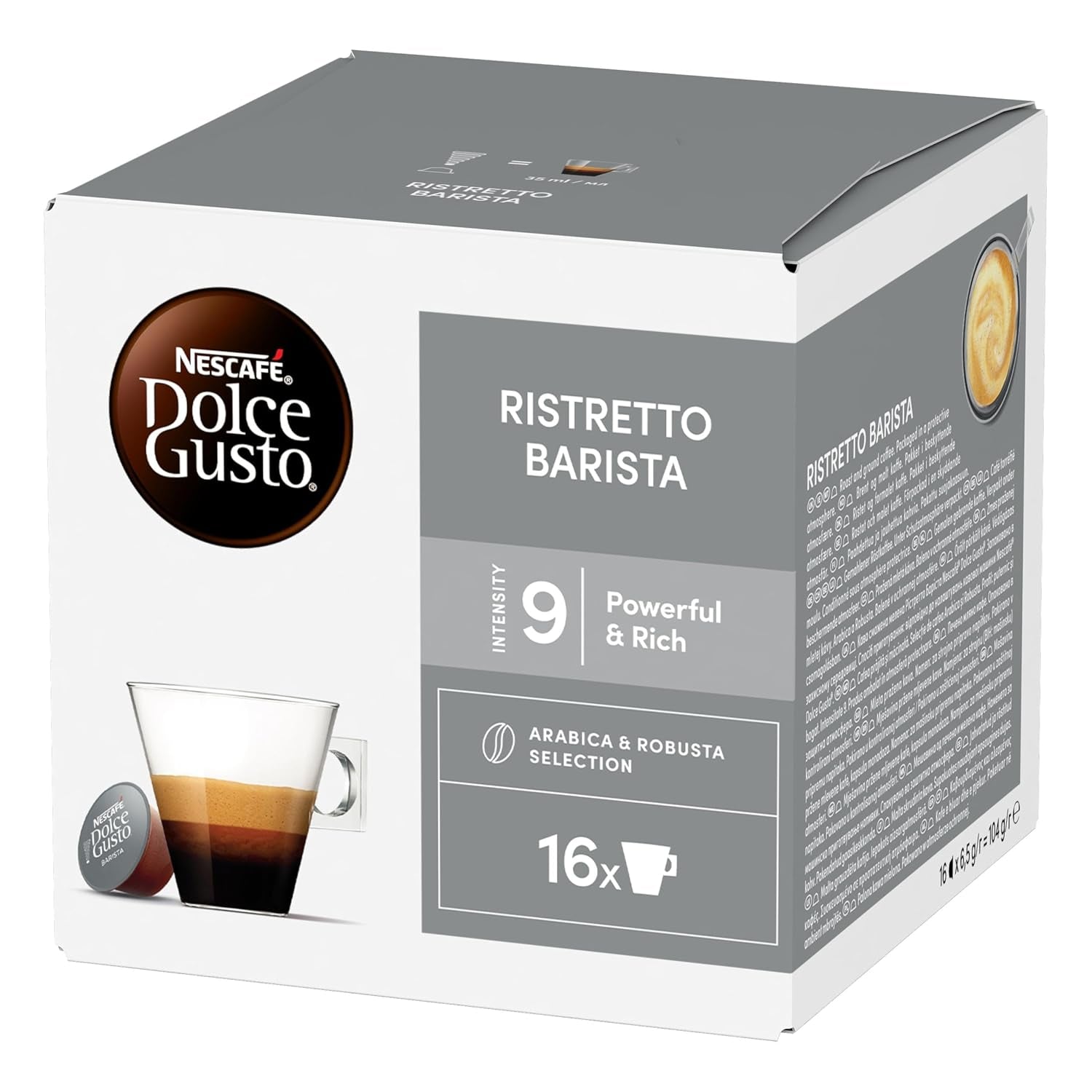 NESCAFÉ DOLCE GUSTO Ristretto Barista Kaffeekapseln Paquete de 3 (3 x 16 Kapseln)