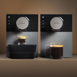 Cecotec Cafetera espresso compacta Cremmaet Cube, 1350 W, sistema de prensado 10 g, sistema de preinfusión, 19 bar, sistema thermoblock, 5 niveles de molienda, panel de control táctil