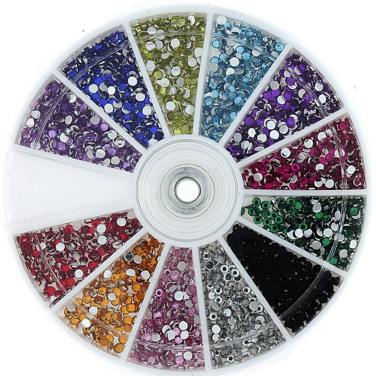 Juego de diamantes de imitación para uñas con 1200 piedras preciosas de primera calidad - Diamantes de imitación para decoración de ruedas