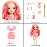 Rainbow High Fashion Doll - Pinkly Paige - Muñeca de moda rosa con un traje de moda - con gafas y más de 10 coloridos accesorios de juego - Ideal para coleccionistas y niños de 4 a 12 años