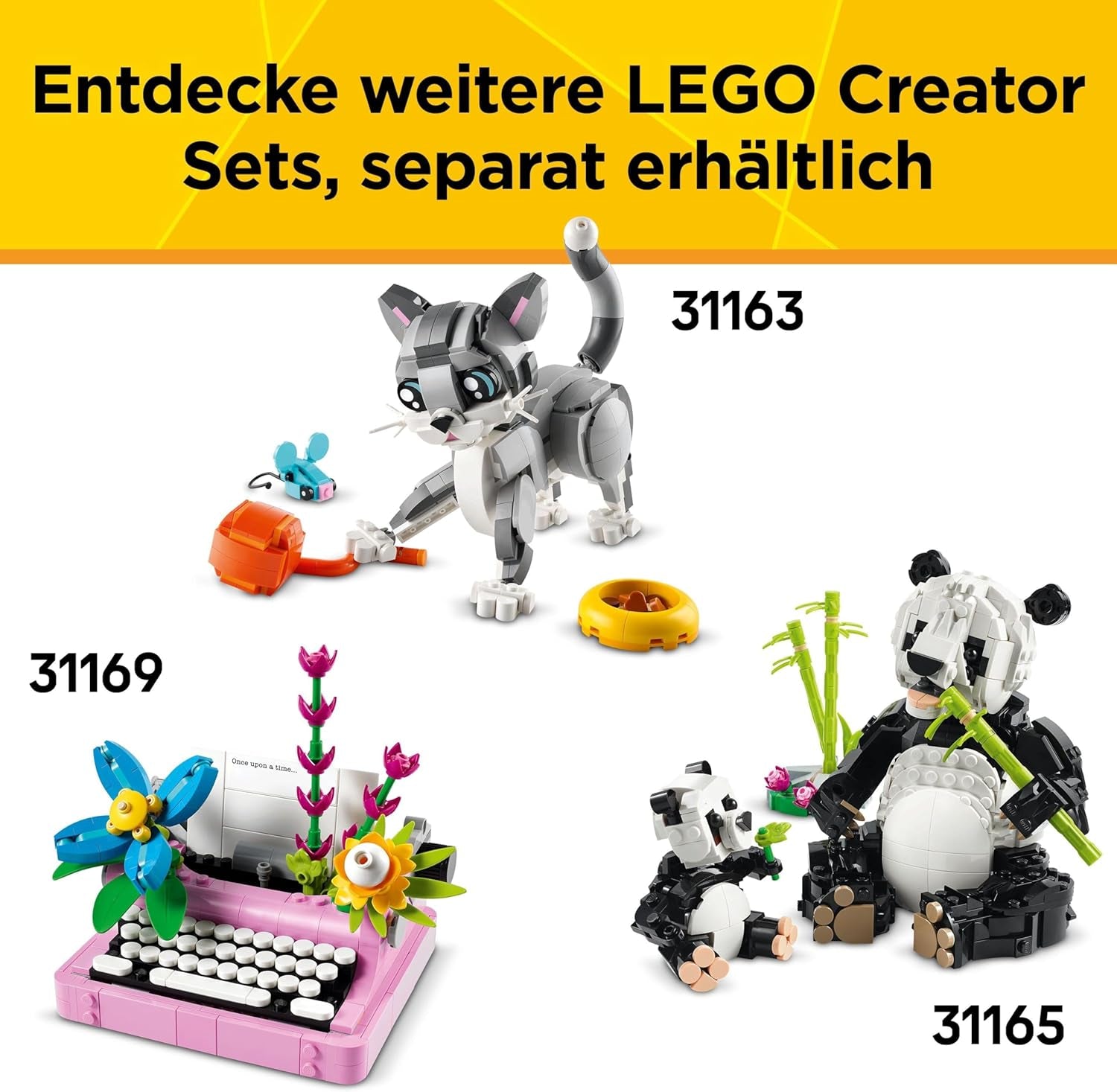 LEGO Creator Máquina de escribir 3 en 1 con flores - juguete convertible en modelo Keytar o en maceta con libreta y bolígrafo - set de construcción - regalo para niñas y niños a partir de 8 años 31169 Juegos de construcción Besuche den LEGO-Store