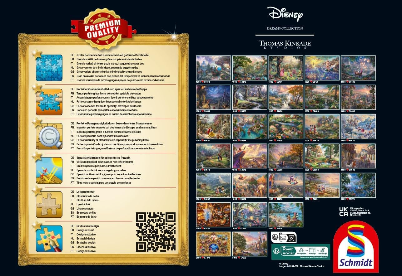 Schmidt Spiele 57397 Thomas Kinkade, Disney, Mickey y Minnie en México, rompecabezas de 6000 piezas Puzzle Naty Shop