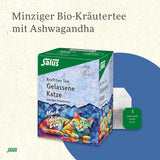 Salus - Té Krafttier - El gato tranquilo - 1X 15 bolsas filtrantes (28,5 g) - Té de hierbas con menta y Ashwagandha - Orgánico