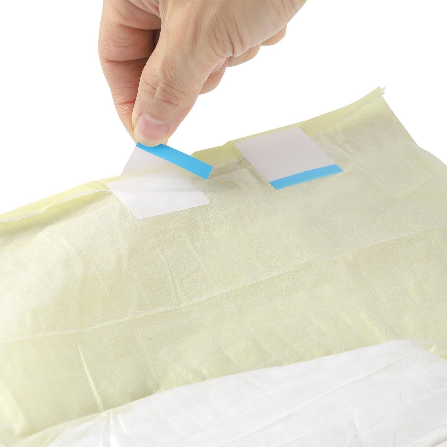CutiePlusU Pañales para adultos, paquete de 10 bragas desechables para incontinencia con trabillas para mujeres y hombres, máxima absorbencia durante la noche - amarillo (tamaño mediano 71-96 cm)