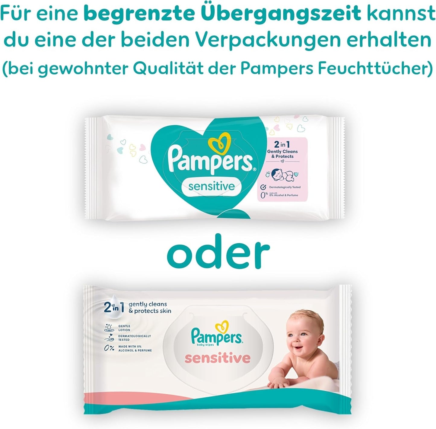 Toallitas para bebé Pampers Sensitive, paquete de 15 de 80 toallitas, 1200 toallitas para bebé, limpieza suave y protección de la piel 2 en 1
