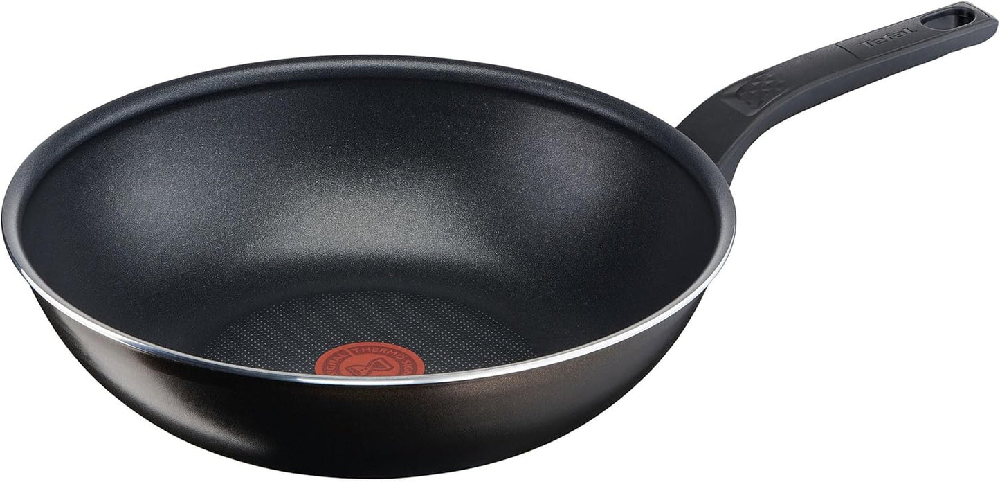 Tefal Easy Cook & Clean, revestimiento antiadherente, indicador de temperatura, no recomendado para inducción Ollas y sartenes Sartén Wok Naty Shop 28 Cm