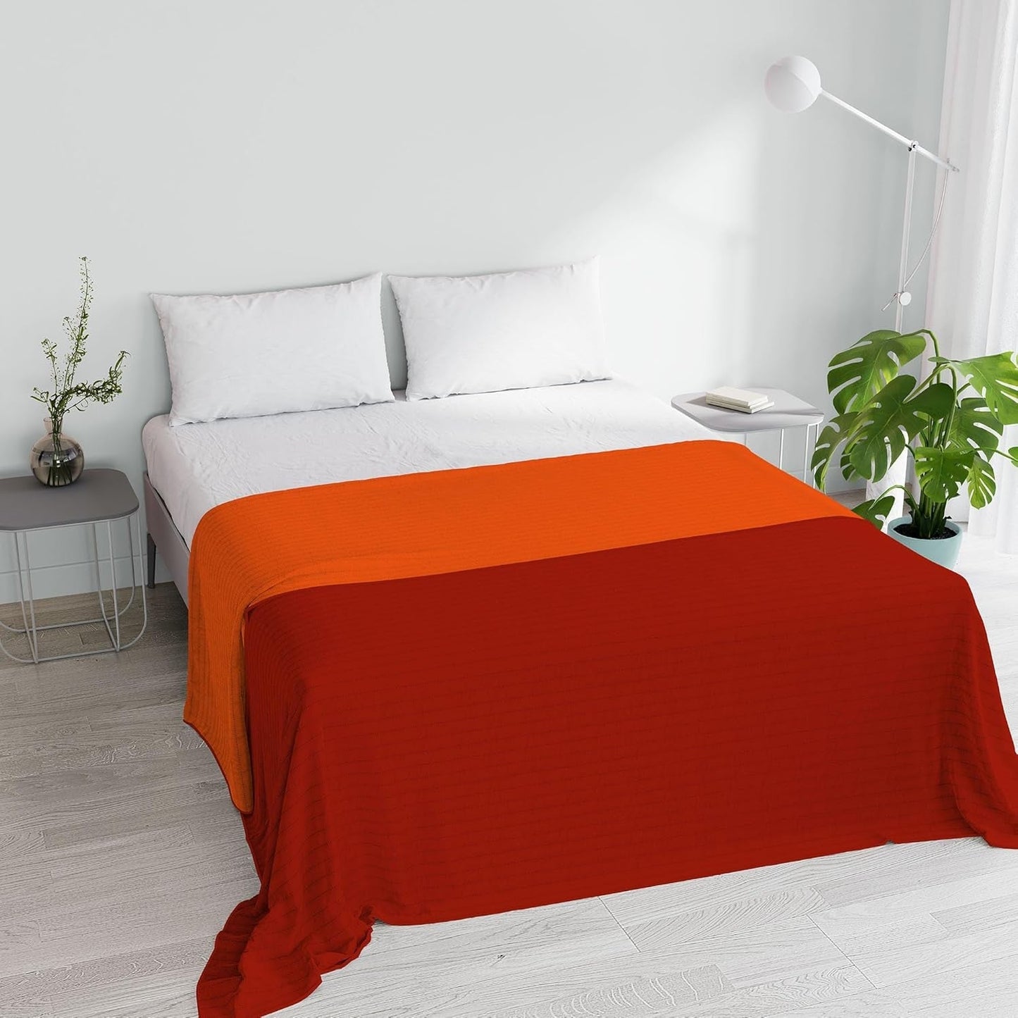 Colcha Verano Microfibra Naranja/Oxido para Cama Doble 250 X 250 Cm Edredones y Edredones Naty Shop Naranja/Oxido Matrimonial 250X250Cm