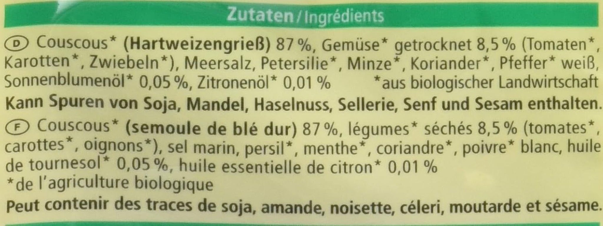 Bio Taboule-Cuscús-Ensalada, 200 g