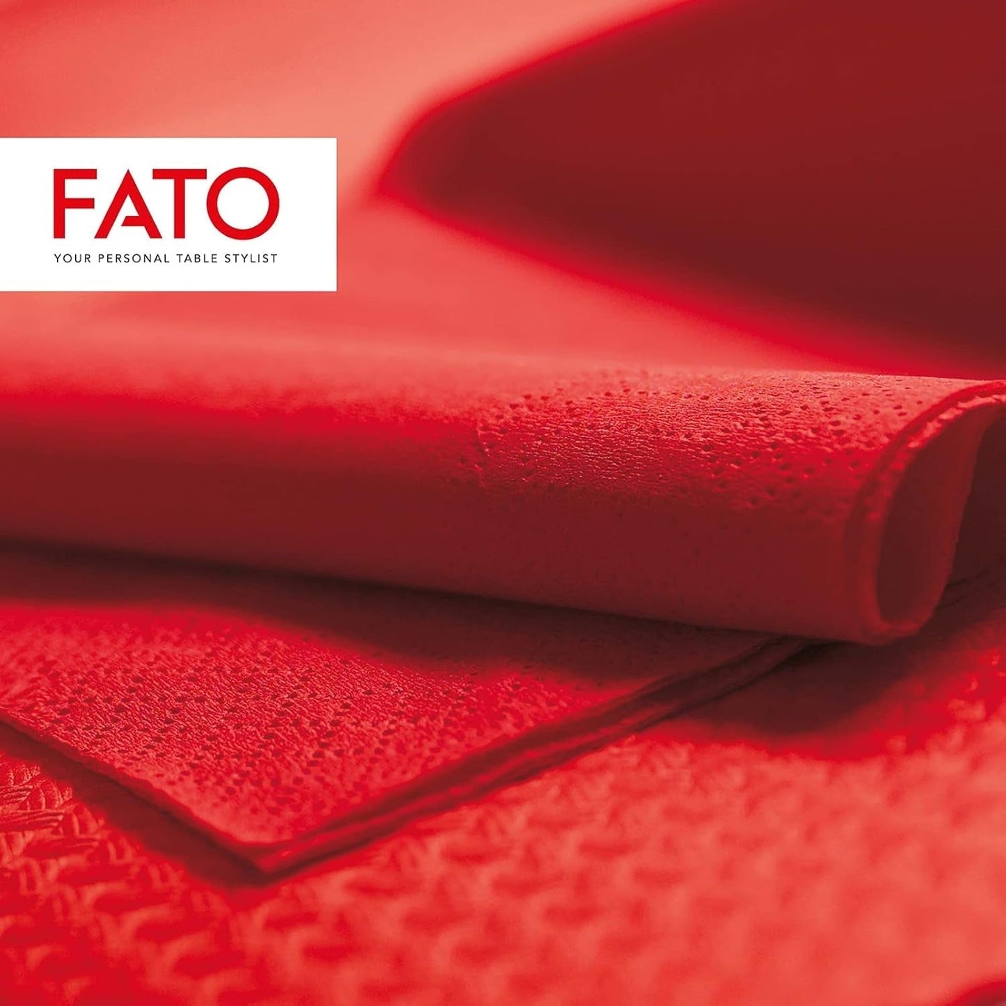 - Servilletas de papel desechables, ideales para almuerzos informales y buffets, paquete de 50 servilletas, tamaño 33X33, 4 pliegues, 2 capas, rojo, papel de celulosa 100% puro, certificado Fsc