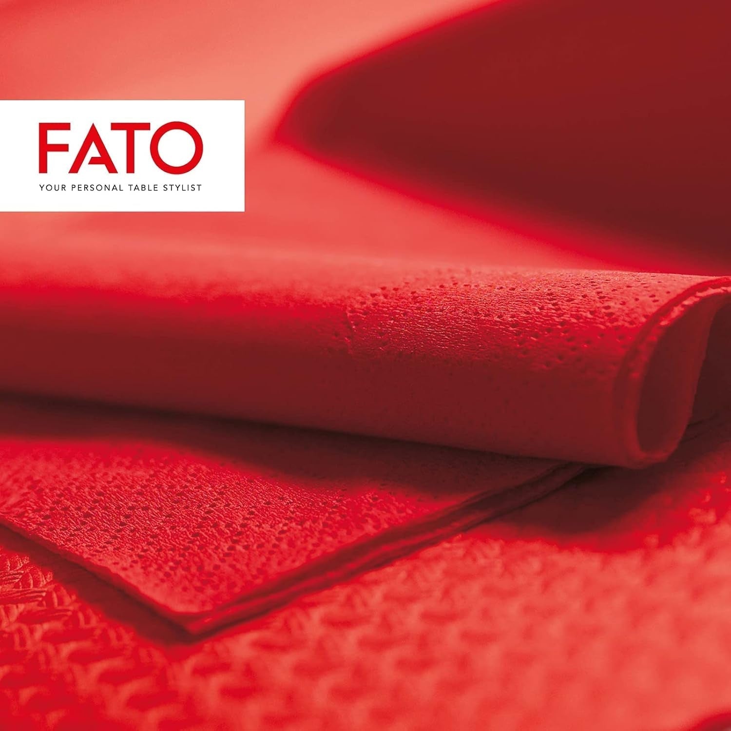 - Servilletas de papel desechables, ideales para almuerzos informales y buffets, paquete de 50 servilletas, tamaño 33X33, 4 pliegues, 2 capas, rojo, papel de celulosa 100% puro, certificado Fsc
