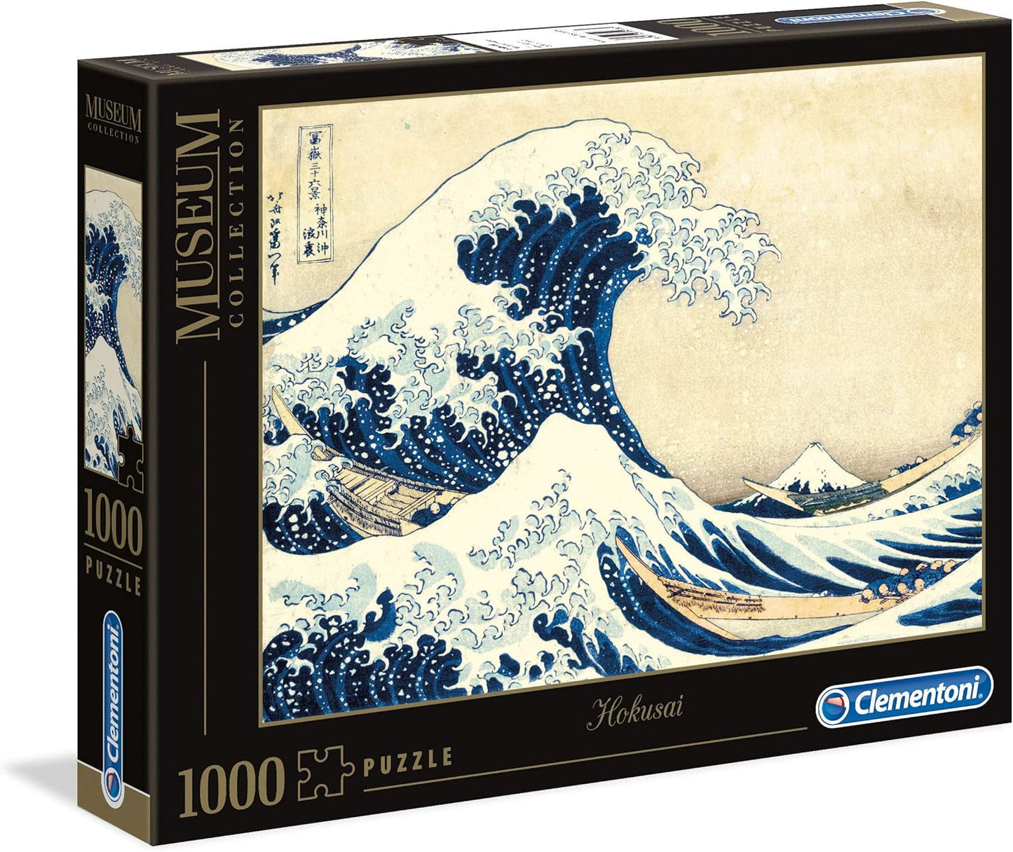 Clementoni 39378 Hokusai - La Gran Ola - Puzzle de 1000 Piezas, Colección Museo, Juego de Habilidad para Toda la Familia, Colorido Juego de Estiramiento, Puzzle para Adultos 14+ Puzzle Naty Shop Título Predeterminado