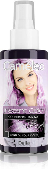 Cameleo - Spray & Go - tinte para el cabello en spray - violeta - para cabello rubio, rubio platino y gris - simplemente rociar y listo - semipermanente - resultado instantáneo - tinte para el cabello carnaval en spray - 150 ml Naty Shop Tinte para el Cabello Morado Spray 150 Ml (1 pack)