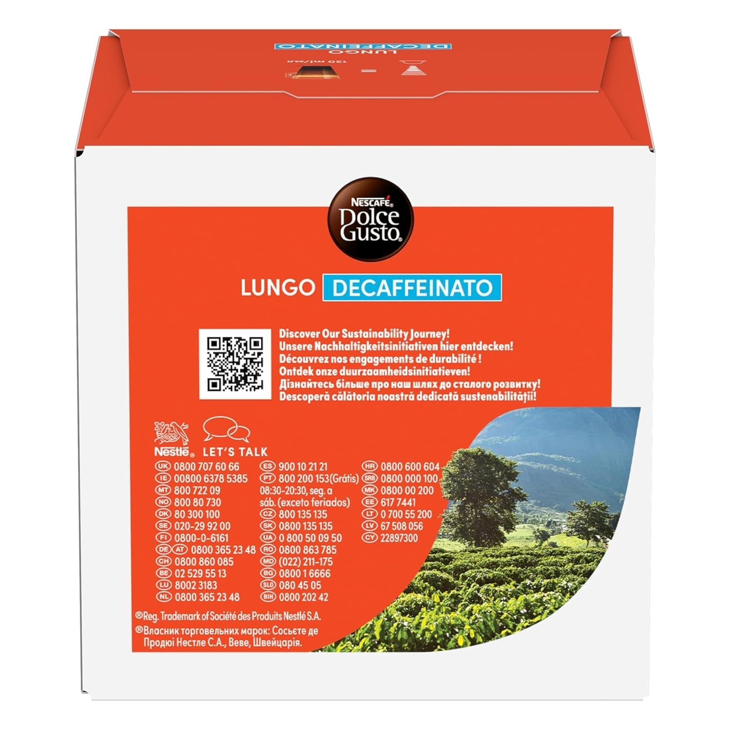 NESCAFÉ DOLCE GUSTO Lungo Café Descafeinado Cápsulas Pack 3er (3 x 16 Cápsulas)