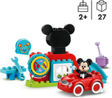 LEGO DUPLO - Disney Mickey's Clubhouse y coche - juguete educativo para niños en edad preescolar - set de construcción con 2 minifiguras, incluidos Mickey Mouse y Computer Toodles - idea de regalo para niños y niñas a partir de 2 años 10454 Juegos de construcción Beuche den LEGO-Store