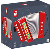 Janod - Acordeón Gioia - Instrumento musical para niños - Juego de roles y educación musical temprana - Con correa - A partir de 3 años, J07654 Jucarii Bebe Naty Shop