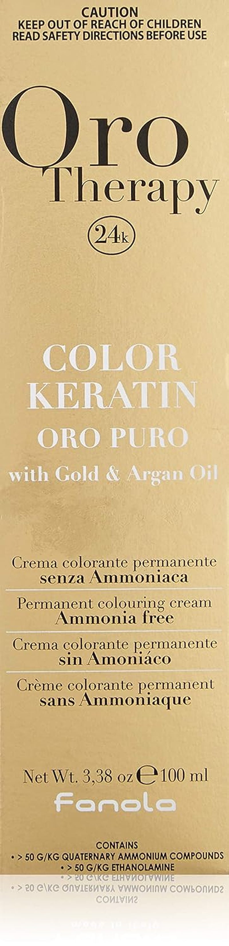 Fanola Oro Therapy Color Keratin 5.0 100ml Tinte para el cabello Naty Shop 5 Castaño claro