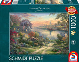 Schmidt Spiele 58785 Thomas Kinkade, Puerto de Nueva Inglaterra, rompecabezas de 1000 piezas, rompecabezas colorido Naty Shop Título predeterminado