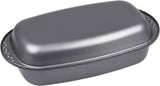 Chg 9942-04 bratenform mit deckel, antihaftbeschichte, antracita-metálico, 37 x 20 x 7 cm moldes y bandejas para hornear naty shop