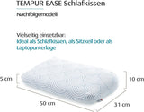 TEMPUR EASE Almohada para Dormir de Espuma Viscoelástica, Almohada Ergonómica de Soporte para el Cuello para Cualquier Posición para Dormir, Soporte Firme, 50 X 31 X 10/5 cm, Blanco Naty Shop Standard Pillows