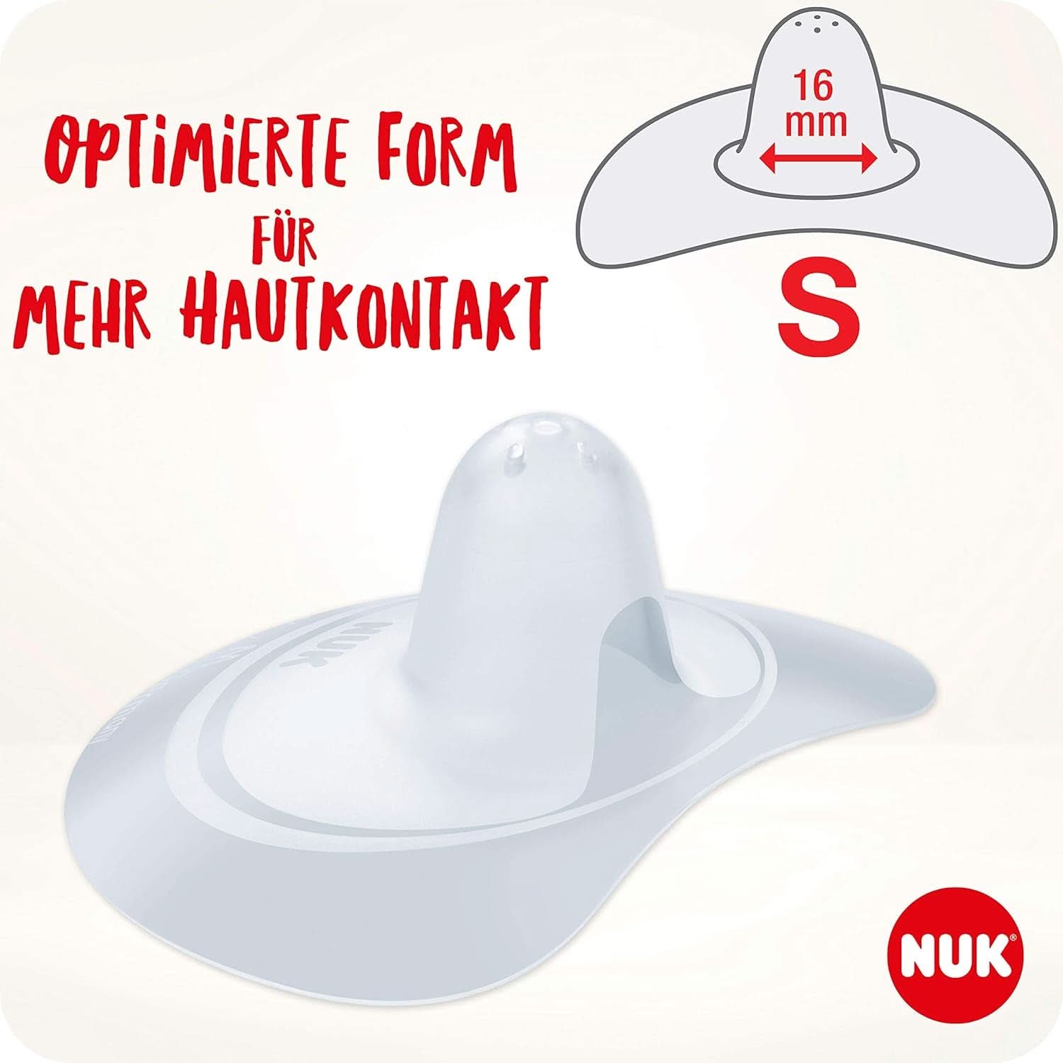 Protectores de pezones NUK | Protectores para pezones de lactancia | Protege contra el dolor en los pezones | Silicona fina | Talla S (16 mm) | 2 piezas Alimentación Bebé y Accesorios Lactancia Naty Shop