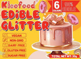 Purpurina comestible, set de 6 tonos, 5 gramos Glitter Naty Shop