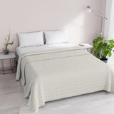 Colcha de verano Raso Rayas, poliéster, crema, 260X250 Cm Edredones y edredones Naty Shop Crema 260X250 Cm