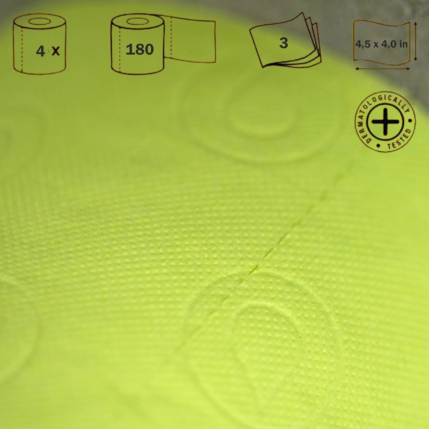 Papel higiénico Renova, verde, 4 rollos