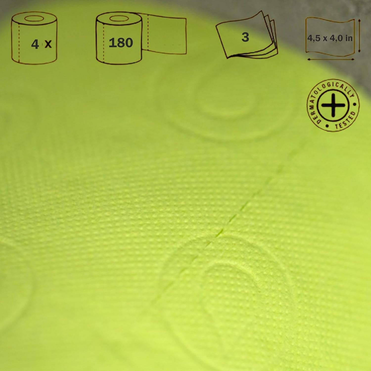 Papel higiénico Renova, verde, 4 rollos