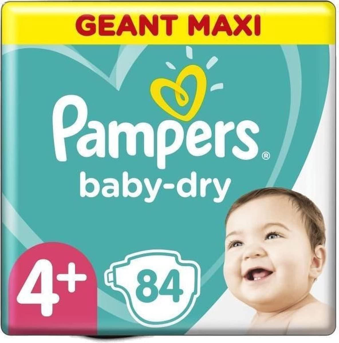 (Versión antigua), Pañales para bebés talla 4+ (10-15 kg), 84 piezas