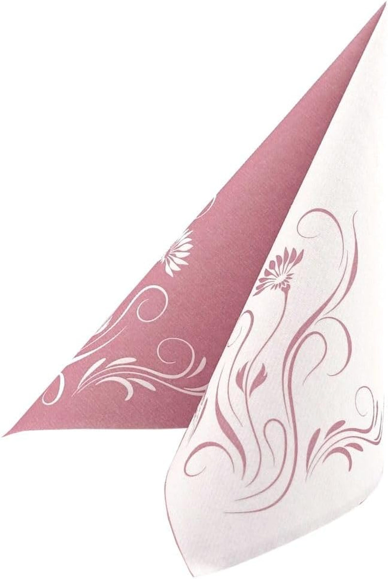 Appartina Elegantia Servilletas Airlaid Tipo Tela 40X40 Cm, Servilleta de Boda de Alta Calidad, Servilletas de Boda Tipo Tela Servilletas Desechables para Diversas Ocasiones (Rosa Oscuro)