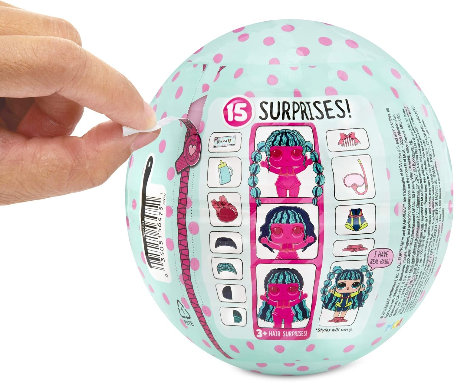Muñecas Coleccionables LOL Surprise para Niñas - Con 15 sorpresas y peinados diferentes - Muñecas #Hairvibes