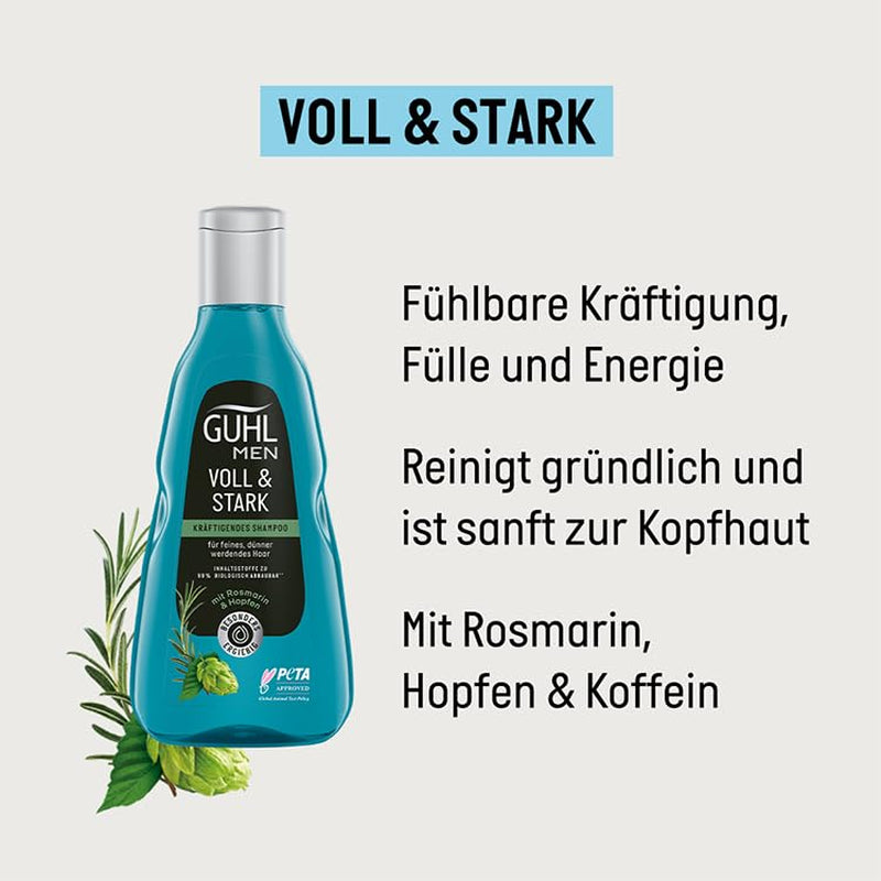 Guhl Men Full & Strong Champú - Tipo de cabello: Fino, fino, normal Guhl Ducha y Baño