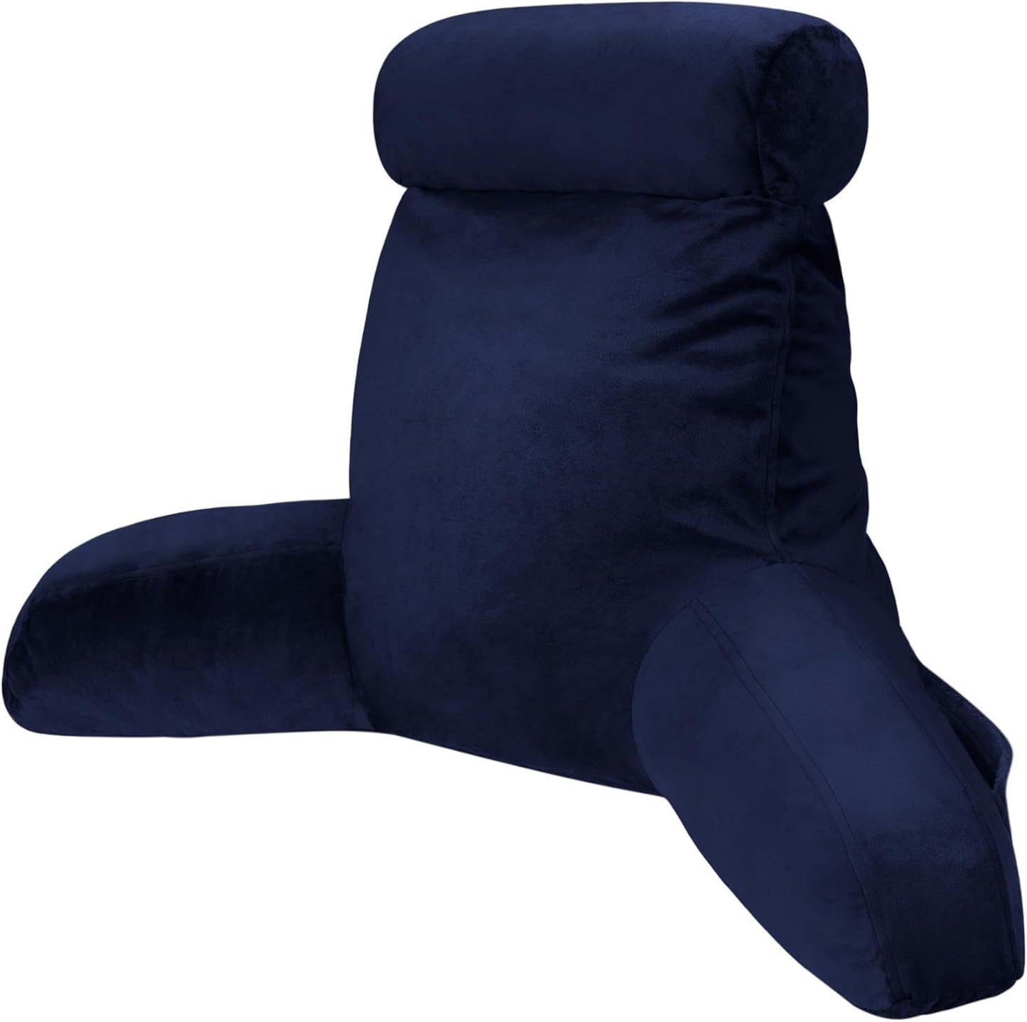INFANZIA Almohada de lectura con reposabrazos, viscoelástica, soporte ergonómico para sofá y cama, azul marino